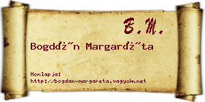 Bogdán Margaréta névjegykártya