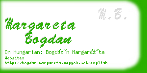margareta bogdan business card